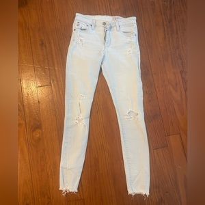 AG size 27 worn light wash jean